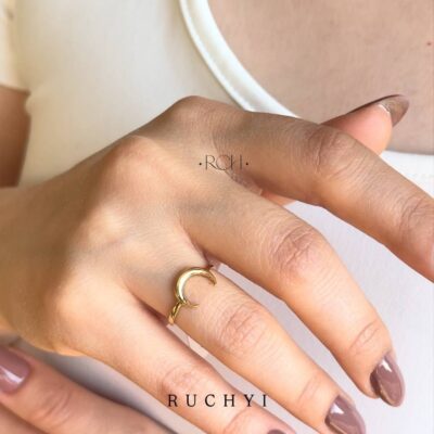 انگشتر طلا طرح ماه